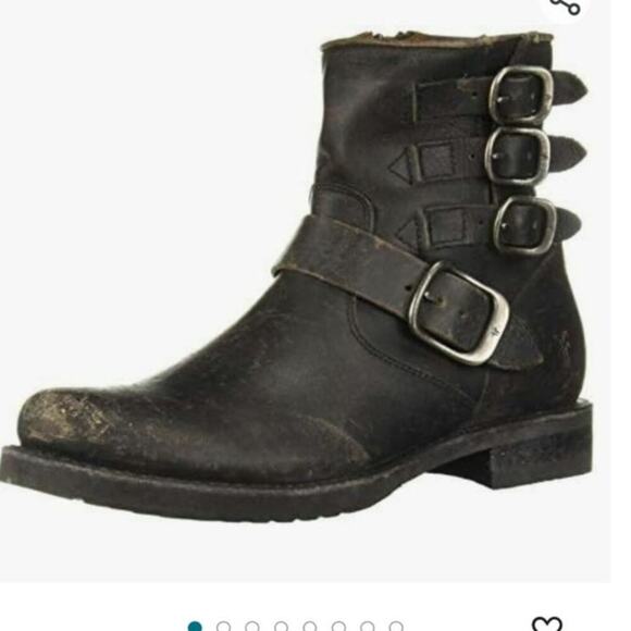 Frye Shoes - Frye Veronica Belted Short 70580 Brown Distressed Leather Ankle Boots, sz 7.5